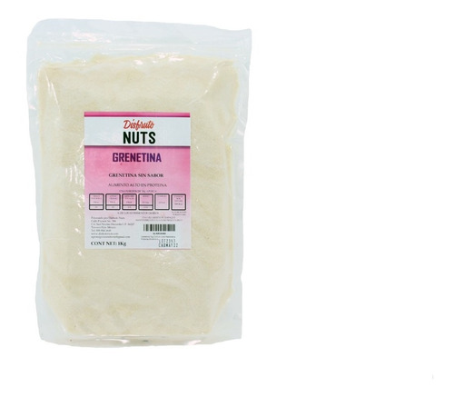 Imagen 1 de 10 de Grenetina 1kg Disfruto Nuts Reposteria Proteína Alimenticia