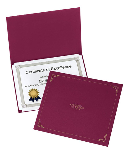 Porta Certificados, Porta Diplomas Borgoña, Tamaño De...