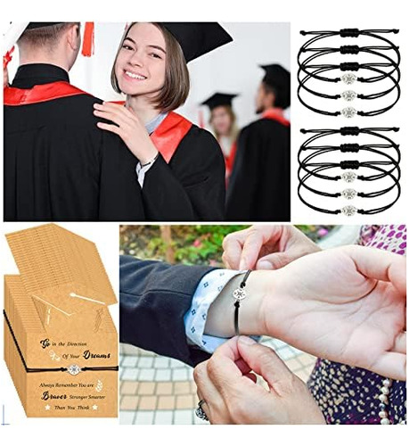 50 Juegos De Pulseras De Graduación, Pulseras Ajustables Con