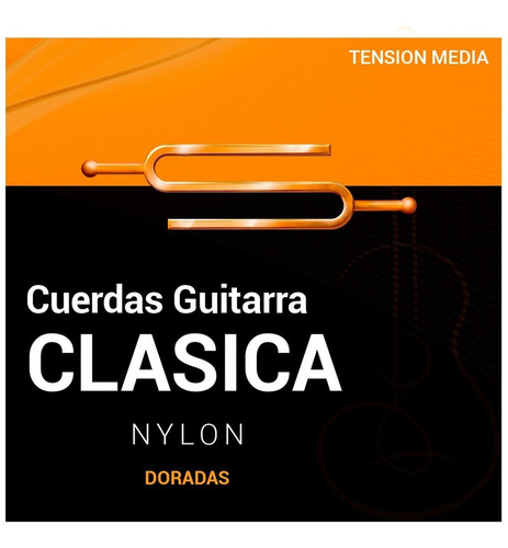 Cuerdas Guitarra Criolla Clasica Doradas Nylon - Simisol C