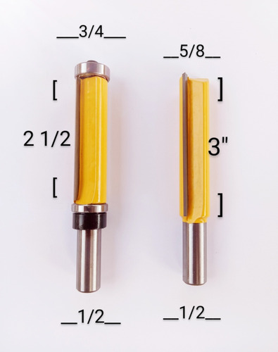 Broca Para Router Copiadora De Doble Balero Y Recta  Carburo