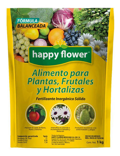 Alimento Para Plantas, Frutales Y Hortalizas 1 Kg