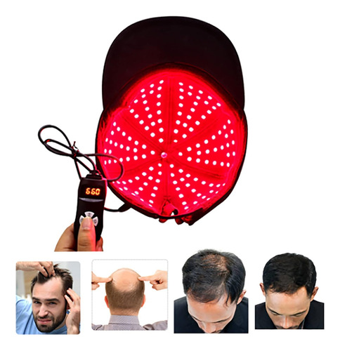 Gorra Terapia Crecimiento De Cabello Luz Roja E Infrarroja