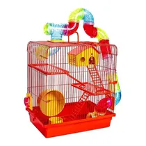 Comprar Gaiola De Hamster Com Casa Grande Completa 3 Andares Tubo