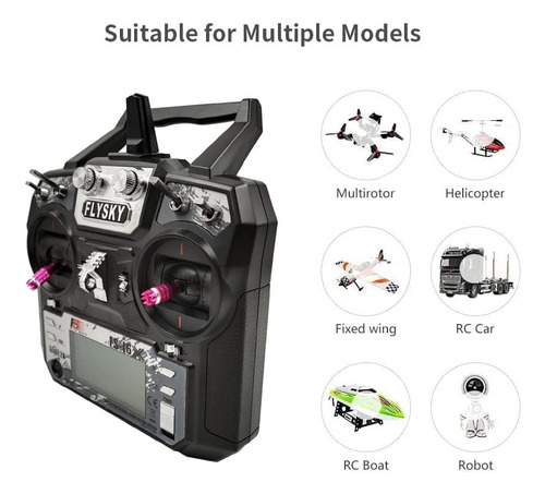 Flysky Fs-i6x 10 Channels Rc Transmitter And Receiver Fs-...