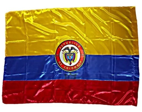 Bandera Colombia Con Escudo 1mtr X1.5mt Exterior Grande 