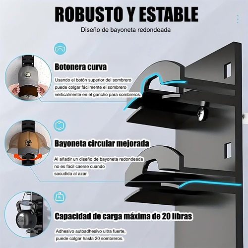 O Organizador De Bonés Comporta Até 10 Chapéus, Cabide