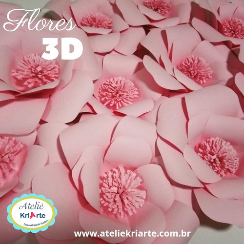 Flor Gigante De Papel - Kit C/ 12 Peças De 23cm | Frete grátis