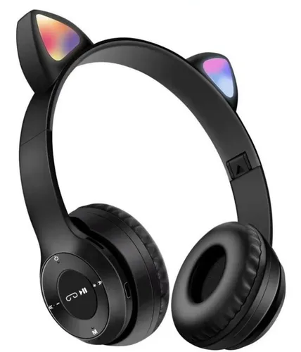 Audifonos Orejas De Gato Led Diadema Aud fonos Inalambricos Color