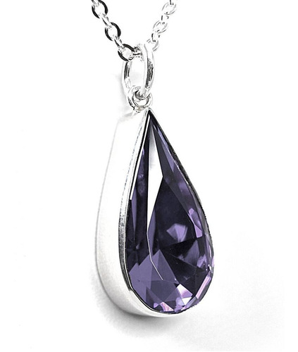 Collar Zvezda, Gota Color Tanzanite Plata .925