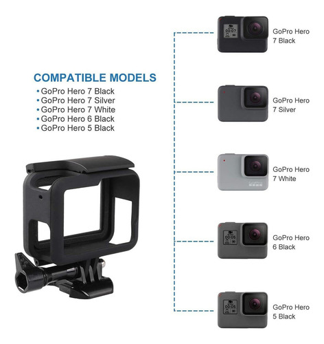 Jinhezo Carcasa Protectora Para Gopro Hero 5, Gopro Hero 6,