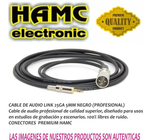 Imagen 2 de 5 de Cable Mini Plug 3,5 Stereo A Canon Macho X 3 Mts