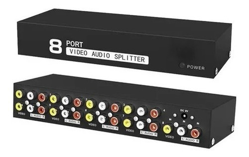 Splitter Rca Audio Video Composto 1x8 Distribuidor