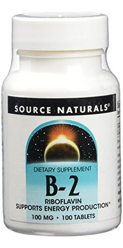 Vitamina B-2 100 Mg Source Naturals, Inc. 100 Tabletas