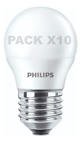 Pack X 10 Lampara Foco Led Philips 14w=100w Luz Fria 220v