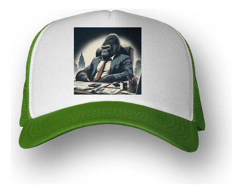 Gorra  Gorila Jefe Sentado Oficina Saco Corbata