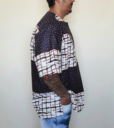 Imagem 3 de 5 de Blusa Bata Masculina Tecido Breno