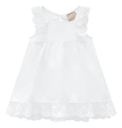 Vestido branco milon sales