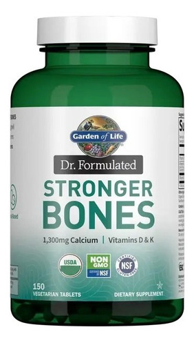 Garden Of Life | Stronger Bones | 1,300mg | 150 Veg Capsules