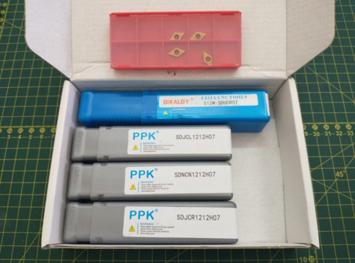 Kit Ferramentas Intercambiáveis Torno 4pcs 12mm Usinagem