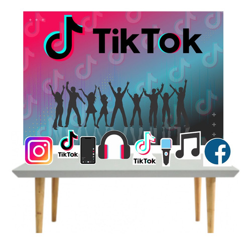 Kit Painel Banner Displays Festa Similar Tiktok Rede Social