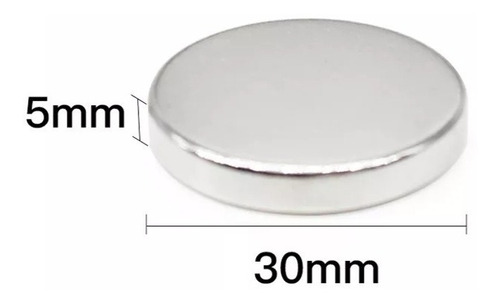 Iman De Neodimio 30x5mm. Biomagnetismo 3200 Gauss Una Unidad