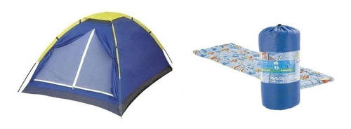 Kit Camping Barraca Para 4 Pessoas Iglu + 4 Colchonetes