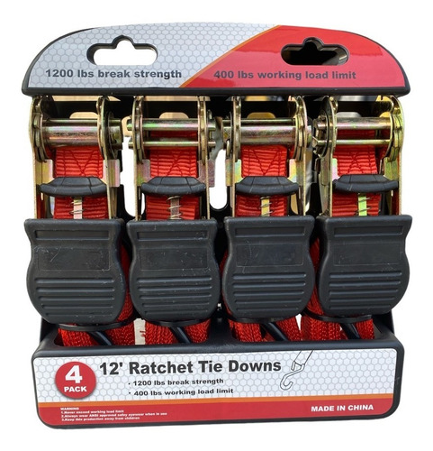 Pack De 4 Eslingas Ratchet Tie Down Oferta !!