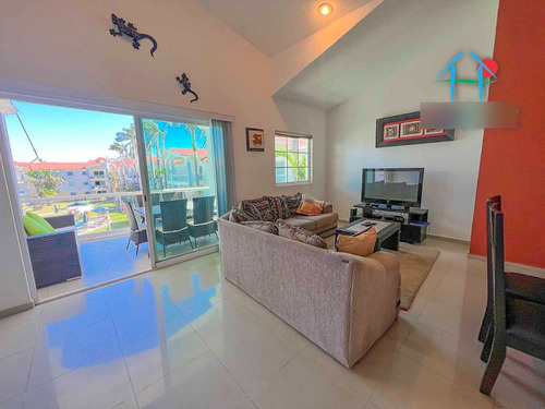 Cad Diamante Lakes Zafiro 327. Terraza Con Vista A La Alberca Y Jardines