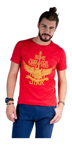 Camiseta Estampado Rock And Roll Top