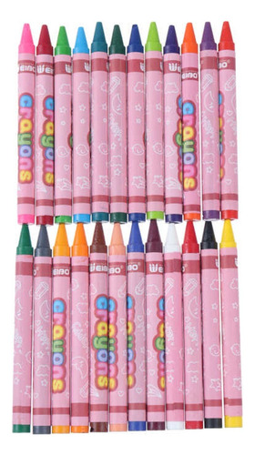 Lápices De Cera Para Niños Crayones 24 Pcs