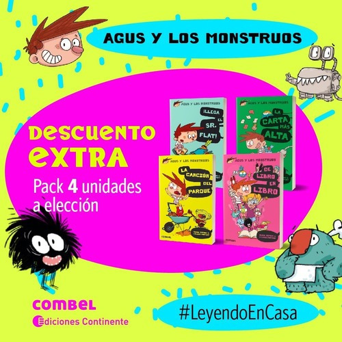 Pack 4 Libros Oferta Colección Libros Agus Y Los Monstruos