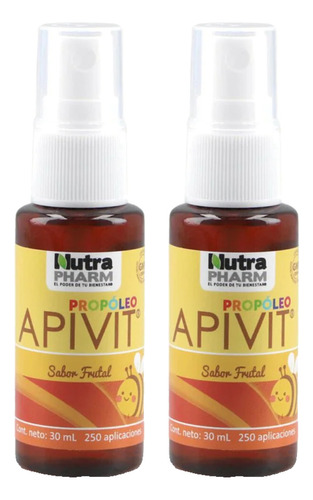 Nutrapharm Apivit Pack Spray Propoleo Jalea Real Vit C Niños