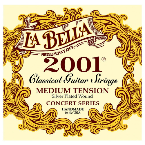 Imagen 1 de 3 de Encordado La Bella 2001m Medium Tension Guitarra Clasica