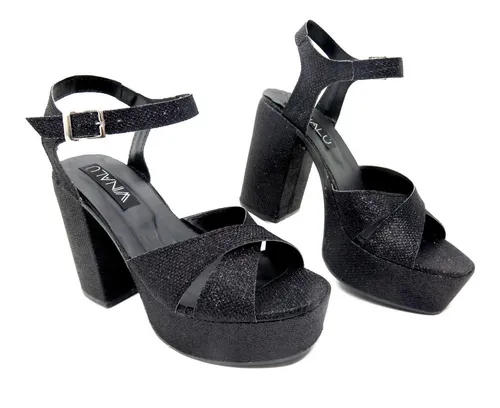 Sandalias Plataforma Fiesta Mujer Ancho Cm