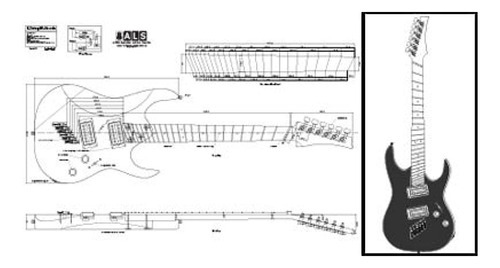 Plan De Guitarra Eléctrica Multiescala De 6 Cuerdas - Impres