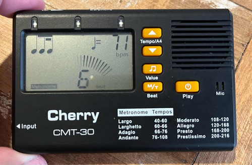 Metrónomo Afinador Cherry Cmt-30 Funcionando Perfeitamente (Usado)