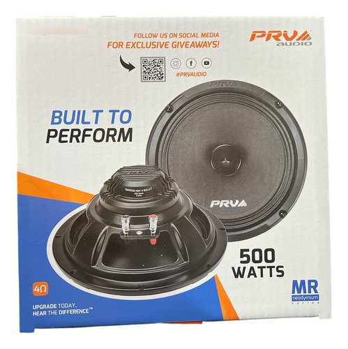 2 Piezas Para De Medio Open Shop Prv 8mr500-ndy-4 Bullet Negro