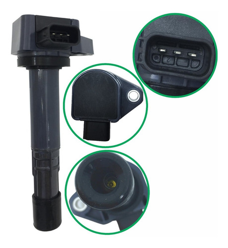 Imagem 2 de 7 de Bobina Ignição Honda Civic 1.7 16v 2001 À 2006 30520-pgk-a01