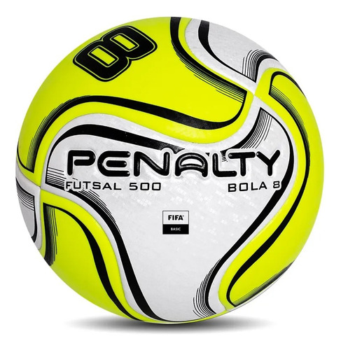 Pelota Penalty Futsal Bola 8 Futbol Sala - Auge Color Blanco C-amarillo