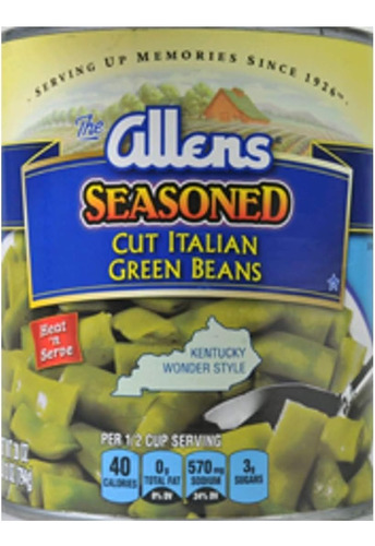 Allens Cut Italian Seasoned Kentucky Wonder Style Granos Ver