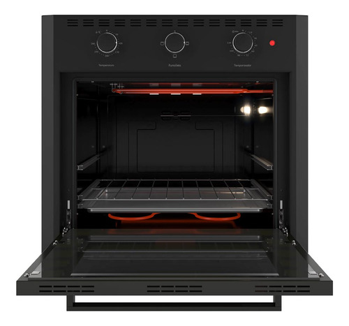Forno Elétrico De Embutir 60 Litros Nardelli Black E60 Cor Preto 127v