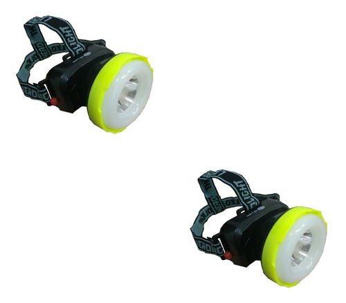 Linterna Led Casco Cabeza Cacería Pesca Camping 2 Unids