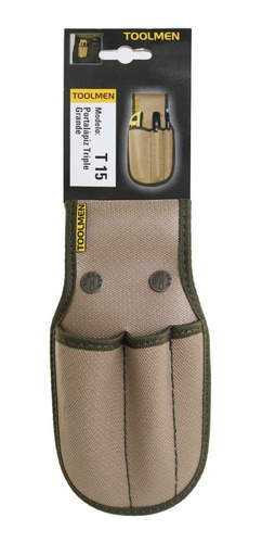 Imagen 2 de 7 de Porta Lapiz Lapiceras Cuter Para Cinturon Toolmen T15 Triple
