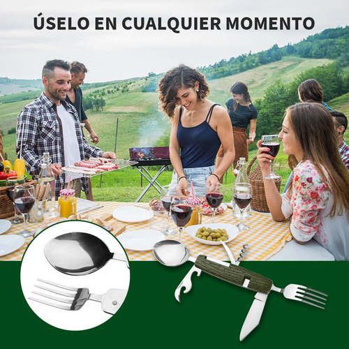 Cuchillo Y Tenedor Multiusos Para Acampar Al Aire Libre