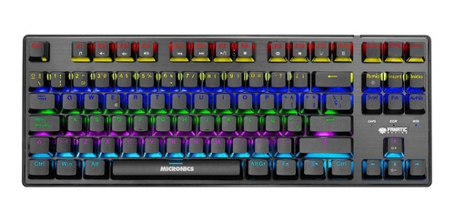 N Teclado Micronics Fanatic Racing Fk1013 Tkl Rgb Mecánico