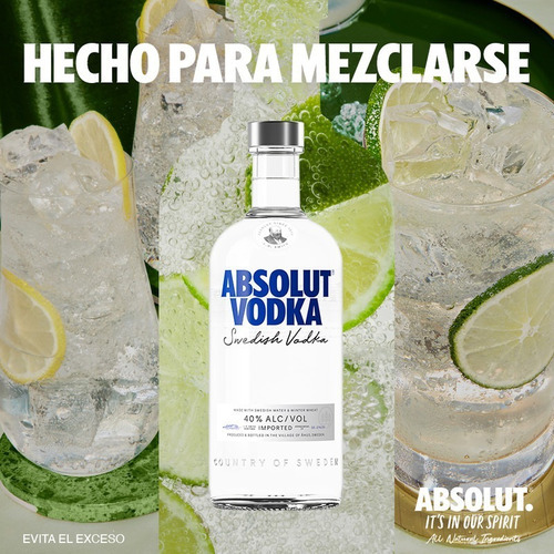 Imagen 3 de 8 de Vodka Absolut Regular Azul 750 Ml