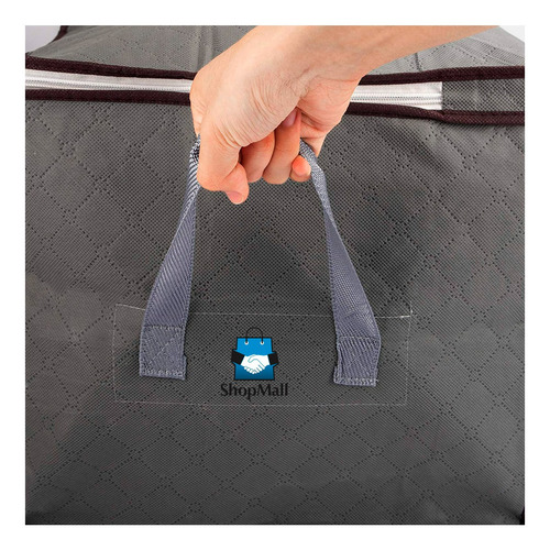 6 Piezas Bolsas De Almacenamiento Para Guardar Ropa Y Edredo Color Gris
