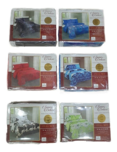 Juego De Sabana, Cobija, Funda Tamaño Matrimonial (4 Piezas)