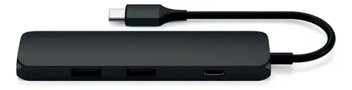 Hub Adaptador Slim Usb-c Usb-a *2 / Hdmi 4k/ Usb-c Negro Pp